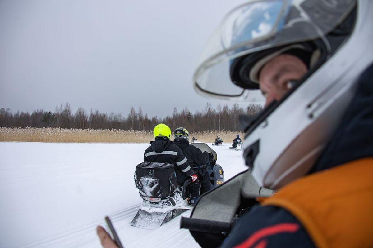 Путешествие на снегоходах на Вулкан Гирвас