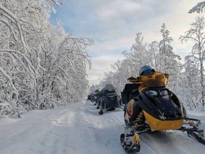 По озерам Карелии на снегоходах. 6 часов.