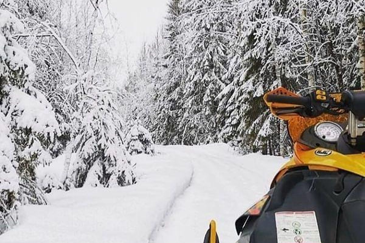 Снегоходный вираж в Карелии